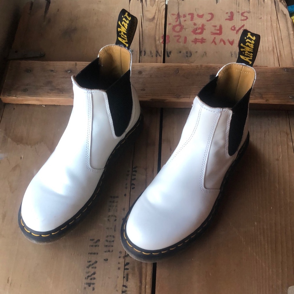 White Doc Marten Chelsea Boot